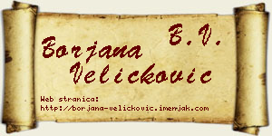 Borjana Veličković vizit kartica